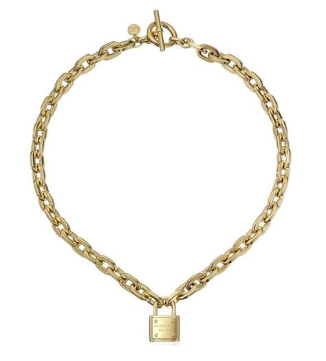 michael kors kette schloss gold|Halsketten für Damen .